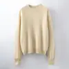Suéter de Punto Suave y Agradable para la Piel, Capa Base Cálida de Lana Polar Sin Costuras para Otoño e Invierno, Manga Larga, Cuello Alto