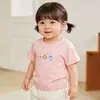 Camiseta de Verano para Niños, Top de Algodón Puro Clase A para Bebé, Camiseta Interior Unisex Fina de Manga Corta para Bebé, Camiseta para Niños Pequeños
