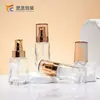 Color Personalizable 30ml Base de Maquillaje Líquida Cosmético Loción Protectora Cabezal de Bomba Botella de Vidrio Perfume Cabezal de Spray Intercambiable