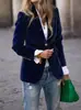 Novedades Primavera 2026 Sitio Independiente de Amazon Ebay Estilo Europeo y Americano Elegante Blazer de Terciopelo Ajustado