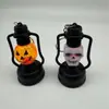 Linterna de calabaza de Halloween, regalo del festival de fantasmas, lámpara de queroseno portátil, luz nocturna LED colorida, accesorio decorativo, llavero de linterna