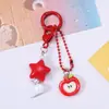 Llavero Creativo en Forma de Corazón con Degradado, Estuche para Auriculares y Accesorios, Colgante de Mochila de Colores Dulces de Moda