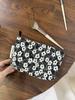 Bolsa de cosméticos pequeña con flores frescas de gran capacidad, bolsa de almacenamiento para el cuidado de la piel, bolsa de aseo portátil, bolsa interior de viaje, bolsa de mano