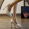 Sapatos de Salto Alto Estilo Fada para Mulheres, Scarpin Bico Quadrado Estilo Francês Sapatos de Menina, Sapatos de Design de Nicho Novos para Primavera e Verão 2025