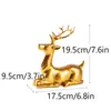 Adornos Decorativos Transfronterizos de Ciervo con Estampado Dorado/Transferencia de Agua Seleccionados Cuidadosamente, Regalos de Alta Gama, Manualidades para el Hogar Simples y Lujosas