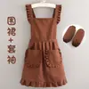 Delantal de moda cocina casera estilo western para mujer nuevo cintura para cocinar a prueba de aceite fresco ropa de trabajo para catering
