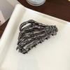 Acessórios de Cabelo com Tema de Halloween Pente de Metal de Alta Qualidade Presilha de Cabelo de Caveira de Terror Presilha de Tubarão para a Parte de Trás da Cabeça Presilha Torcida
