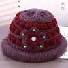 Chapéu Quente de Inverno para Mães de Meia-Idade, Chapéu de Lã de Vovó, Chapéu de Tricô, Chapéu Espesso de Veludo para Senhoras Idosas, Chapéu de Algodão Feminino