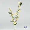 Flor artificial transfronteriza de jazmín de 2 ramas en un solo tallo, fresca y elegante, para fondo de salón de bodas y decoración suave del hogar, venta al por mayor desde el fabricante