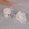 Flor de Muñeca de Bienvenida para Boda Estilo Bosque, Ramillete de Novia, Dama de Honor, Hermana, Grupo, Juego de Flores Decorativas para Mano, Pulsera para Evento y Fiesta