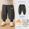 Calça de Moletom com Forro de Lã Antibacteriana e Térmica para Meninos, Calça Longa Infantil Outono e Inverno, Roupa de Inverno, Calça Jogger Infantil, Calça Infantil Espessada