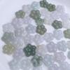 Feijão Verde Flor Pequena Médio Acessórios Jade Birmanês um Material Artesanato Joias Jade Quatro Estações Cidade Jade um Material Peças