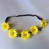 Diadema Floral para Mujeres y Niñas con Cinco Flores para Fotografía de Boda, Viajes, Vacaciones, Guirnalda de Playa, Girasol