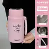 Brillante Xiaoqing Taza Simple de Gran Capacidad Taza de Agua de Acero Inoxidable Taza de Té Hervidor de Agua Portátil para Exteriores Taza Termo de Regalo