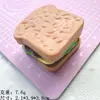 Comida Artificial y Plástico de Juguete Hamburguesa de Múltiples Capas Papas Fritas Accesorios de Resina Pegamento de Crema para DIY Accesorios para el Cabello Hechos a Mano Funda para Teléfono