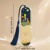 Marcador de Libros Acrílico 2D Temático del Principito Transfronterizo con Borla y Diseño de Ilustración de Cielo Estrellado, Regalo Marcador de Lectura para Estudiante
