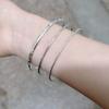 Pulsera Jue Jizi Apilable Simple Combinable para Mujer Diseño de Moda Nicho Trendy Ins Lujo Ligero Alta Gama Joyería de Mano
