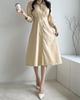 Disponible en tallas actualizadas. Vestido camisero ajustado francés elegante de Corea del Sur para otoño/invierno.