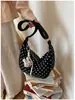 Bolso de lunares de diseño único y de nicho para mujer, nuevo bolso cruzado versátil 2026, bolso de hombro para ir al trabajo, bolso de axila, bolso tipo dumplings