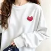 Moletom Gola Redonda Outono Inverno 2026 Feminino Casual Simples Versátil Estilo Coreano Solto Tamanho Grande Manga Longa Feminino Camada Base