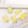 Accesorios de Oso de Resina Transparente de Colores Dulces Materiales para Pulsera Pendientes Collar Llavero Colgante Hechos a Mano DIY