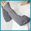 Mangas Protectoras Solares Holgadas para Hombre Conducción al Aire Libre Montar Tallas Grandes Mangas de Seda Helada para Hombre Mangas de Hielo Guantes de Verano para Hombre