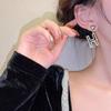 Pendientes de estilo coreano de otoño de 2023, estilo retro alto, sencillos, nuevos, de aleación galvanizada, con letras, joyería, venta al por mayor