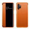 Funda de cuero para Samsung A52 5G, funda para teléfono A72, funda de cuero con patrón liso de cobertura completa, funda protectora con ventana A71 resistente a caídas