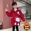 Casaco de Algodão de Inverno para Meninas Estilo Novo com Lã, Jaqueta de Algodão Espessa em Forma de Ovo para Festa, Roupa de Algodão de Madeira, Lã Ultra-Espessa, Estilo Popular
