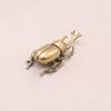 Unicornio de Latón Hada Mascota de Té Insectos de Simulación Creativos Escarabajo Hecho a Mano Vintage Adornos de Animales Decorativos para Ceremonia de Té