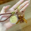 Chaveiro Urso Bolo Pequeno Ouro Puro 999 Urso de Lã Boneco Estéreo Chaveiro Pingente Mochila Casal Presente Lote