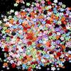 Celebridades de Internet Arte de Uñas Flor de Resina Blanca Estilo Japonés Fresco y Sencillo Elegante Boda Armadura Flor Decorativa Mini Bola de Acero Paquete Mixto
