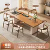 Juego de mesa de té y sillas de madera maciza para uso doméstico, diseño minimalista moderno, mesa de té de estilo nuevo para preparar té, adecuada para el hogar, lujo ligero, recepción y uso de oficina