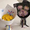 Papel Nuevo Estilo con Forma de Fuegos Artificiales con Acabado de Lujo, Colorido y Resistente, Creativo Ramo de Crisantemos, Materiales de Empaque Floral para Floristería de Año Nuevo