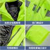 Chaqueta acolchada de algodón reflectante a prueba de frío con forro polar forro polar impermeable de invierno protección laboral de servicio chaqueta acolchada de algodón reflectante para hombre saneamiento tráfico