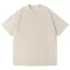 Camiseta Vintage de Manga Corta Pesada 100% Algodón 230g con Logo Personalizado, Unisex, Hombro Caído, Corte Holgado, Lavado Retro