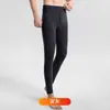 Pantalones largos de vellón de terciopelo de doble cara para hombre, pantalones cálidos, parte inferior sin costuras, pantalones de lana para base, corte ajustado, pantalones con hilo interior para jóvenes