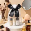 Temu transfronterizo bloqueo de color lazo bolsa de malla blanca bolsa de regalo para perfume lápiz labial bolsa de regalo para dulces