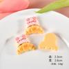 Simulação de pão em miniatura comida e jogar acessórios de jóias artesanais DIY telefone móvel shell creme cola geladeira adesivo corda de cabelo acessórios para o cabelo
