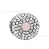 Bola de barro agujero grande aleación de zinc rosa con colgante de cuentas de pedrería pulsera DIY. El collar. Cuerda trenzada