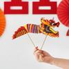 Pegar dança do dragão de recorte de papel foto de casamento noiva noivo dragão colorido adereços de celebridade da internet roupão de manhã jogo Festival da Primavera estilo chinês