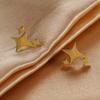 Brincos de aço inoxidável com céu estrelado e três estrelas brilhantes, design simples e exclusivo, estilo ins, para homens e mulheres, moda transfronteiriça