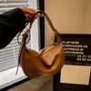 Bolso Nuevo Estilo Coreano de PU para Mujer, Bolso de Hombro Moderno y Sencillo, Bolso Tipo Dumpling de Alta Gama y Gran Capacidad, Bolso de Axila, Transfronterizo
