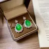 Nuevo collar estilo chino de huevo de paloma calcedonia de hielo natural, incrustado con flores de diamante, colgante de calabaza de jade de alta gama en estilo chino tradicional
