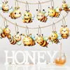 Transfronterizo 12 Productos Nuevos Tema Festival Mundial de la Abeja Colgante Decorativo de Madera Abeja de Jardín Colgante Decorativo de Jardín