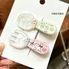 Original Nuevo Tenedor Cuchara Acrílico Pasador para el Cabello Lindos Animalitos Pequeños Clip para Flequillo Lateral Estilo Celebridad de Internet