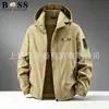 Jaqueta ao ar livre estilo montanha masculina para primavera e outono, casaco de trabalho, corta-vento leve esportivo casual masculino de comércio exterior