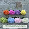 Hortensia verde hidratante de comercio exterior, tacto suave de goma, hortensia de una sola cabeza, hortensia grande, decoración suave para bodas, fabricante de flores falsas