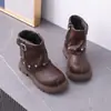 Botas Infantis 2026 Outono Novidades Moda Infantil Estilo Britânico Dr. Martens Meninas Retrô Solado Macio Botas de Couro para Crianças de Média e Mais Velhas