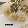 Buquê de Flores Artificiais de Dente-de-Leão de 3 Peças para Arranjo de Cena, Decoração de Casamento, Crisântemos Artificiais Secos de Alta Qualidade, Flores Artificiais